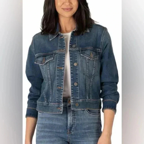Madison Jules Cropped Denim Jacket - Picture 1 of 5